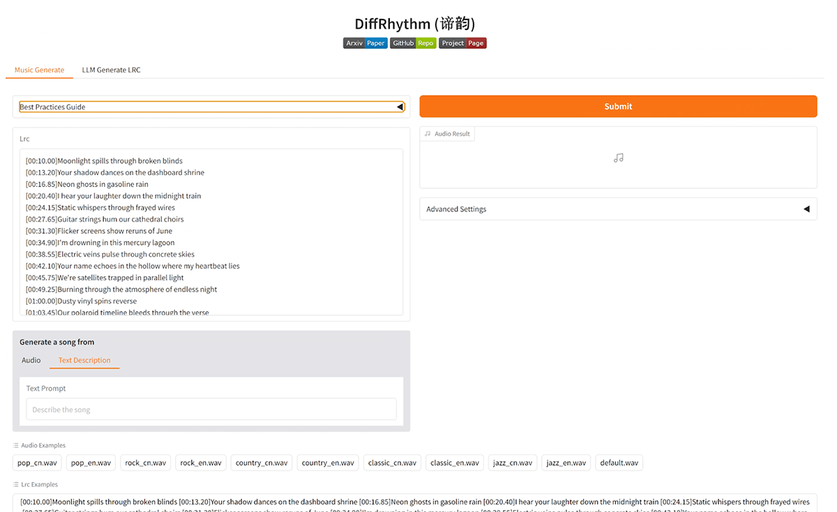 DiffRhythm使用イメージ