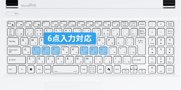 F、D、S、J、K、Lの6点入力対応キーボード