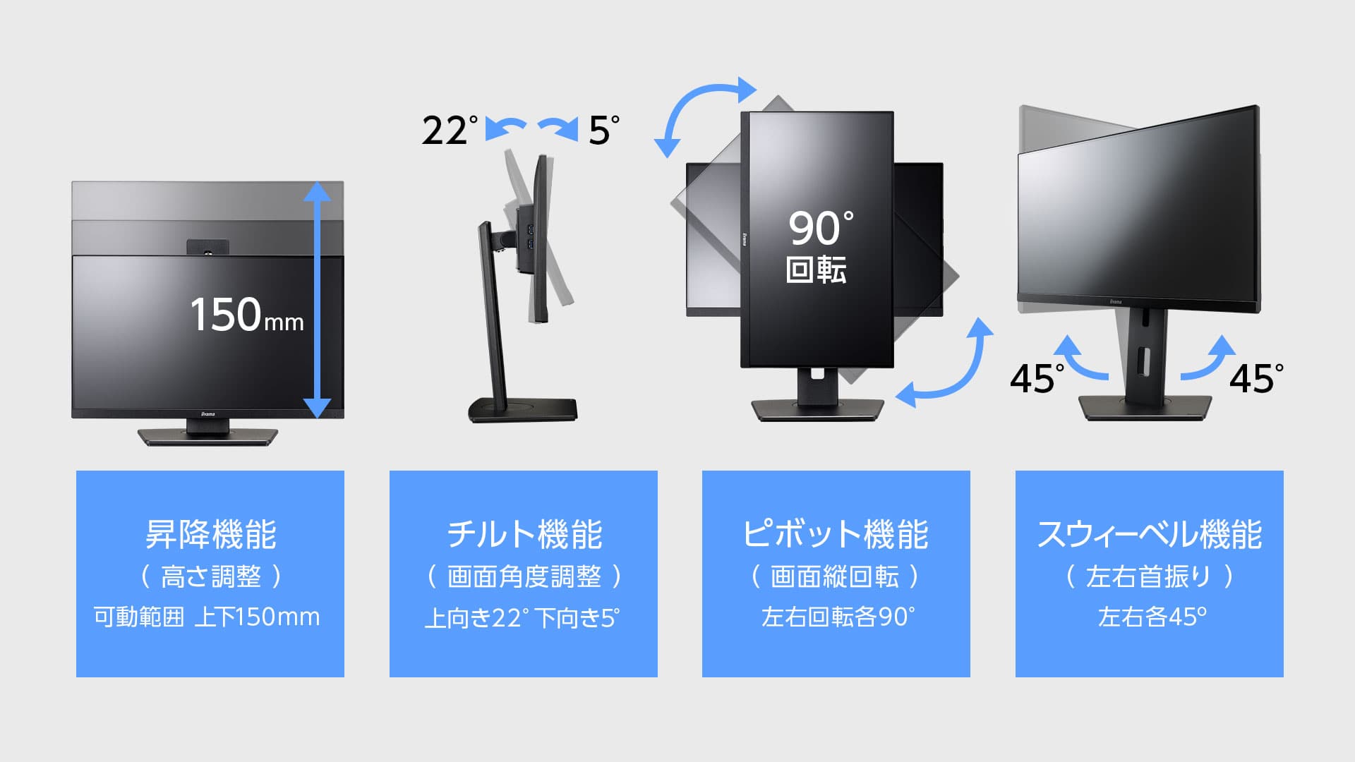 使用シーンに合わせて調整できる、多機能スタンド