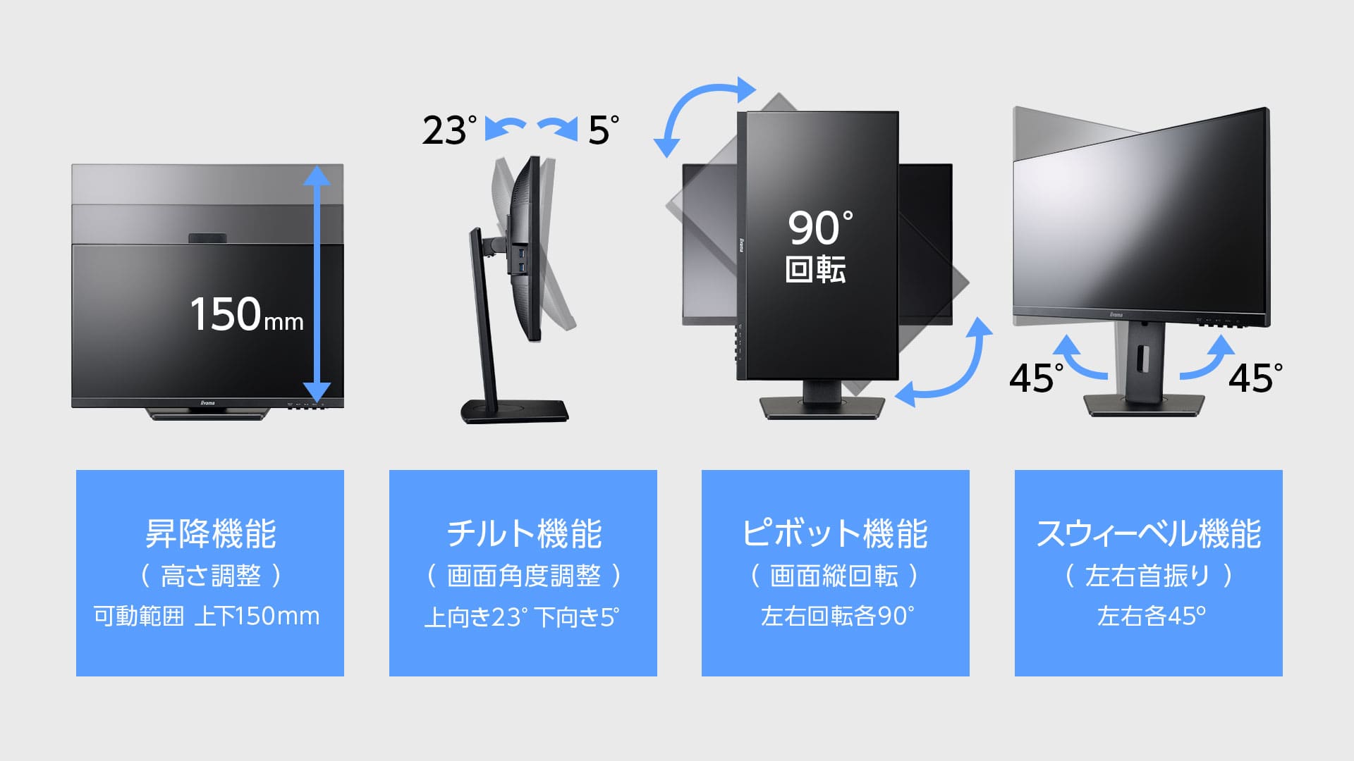 使用シーンに合わせて調整できる、多機能スタンド