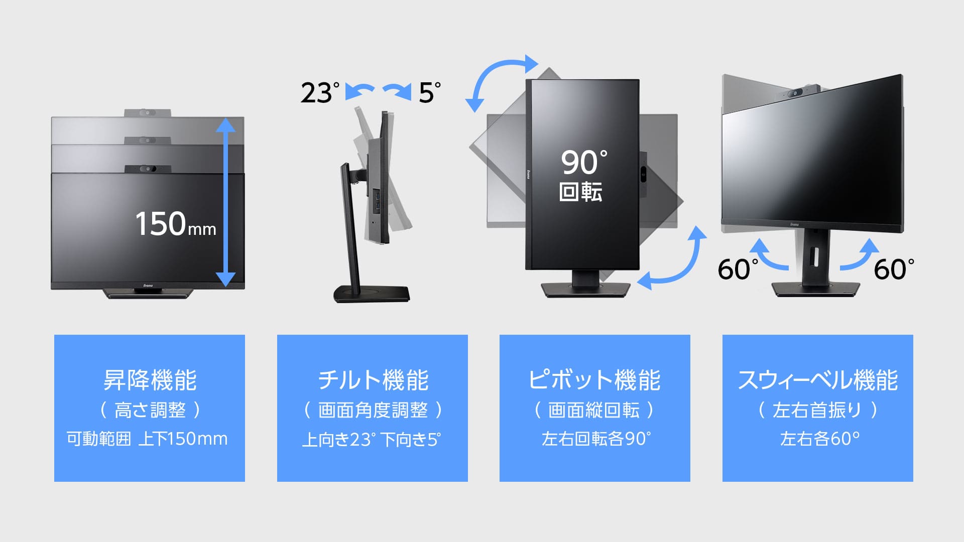 使用シーンに合わせて調整できる、多機能スタンド