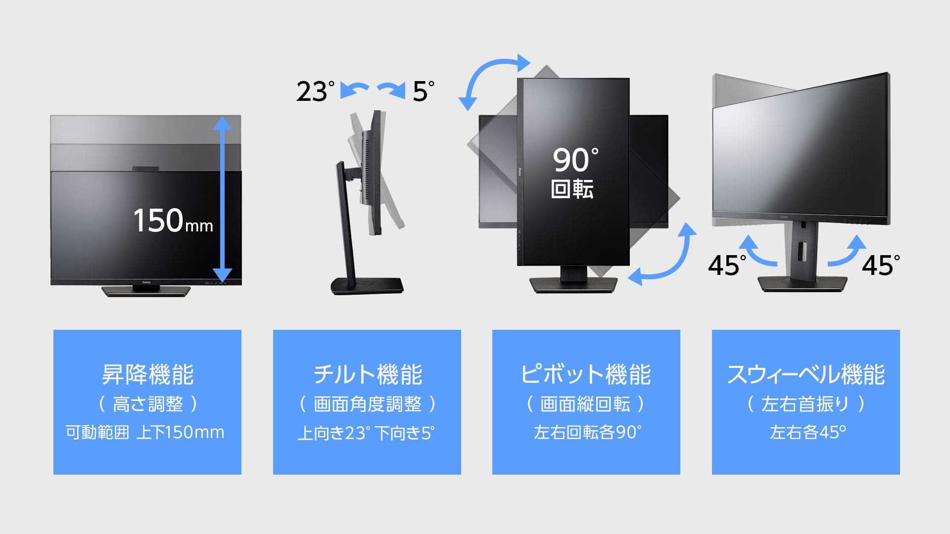 使用シーンに合わせて調整できる、多機能スタンド