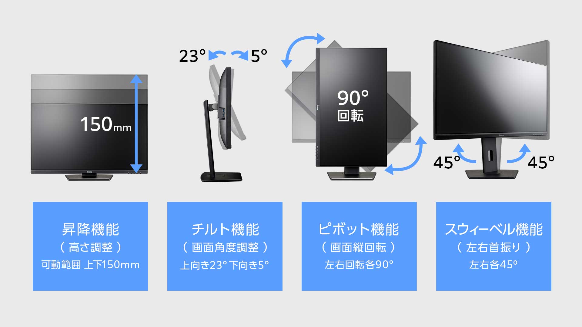 使用シーンに合わせて調整できる、多機能スタンド