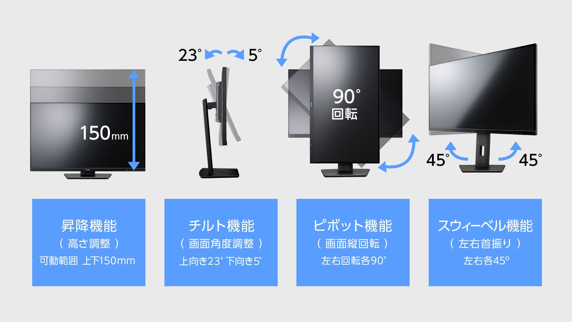 使用シーンに合わせて調整できる、多機能スタンド